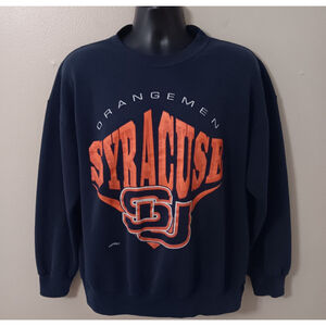 Vintage 90s Syracuse Orangemen Orange Men’s XL NCAA Sweatshirt Navy Nutmeg USA